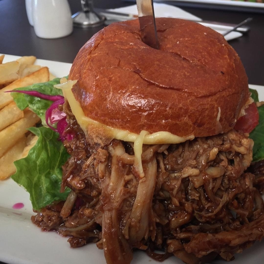 Pulled Pork Burger at Fire Station Hotel, Wallsend