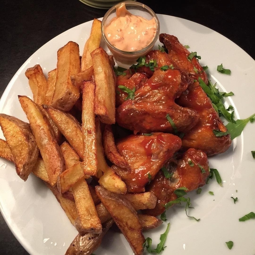 Wings and Truffle Fries at 