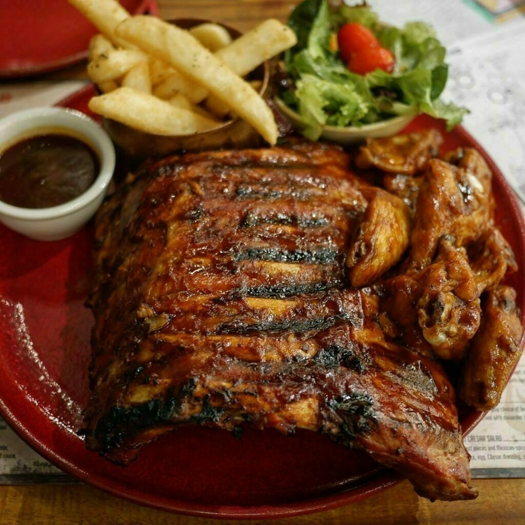 BBQ Pork Ribs from T-Bones Tex Mex at Wests Cardiff