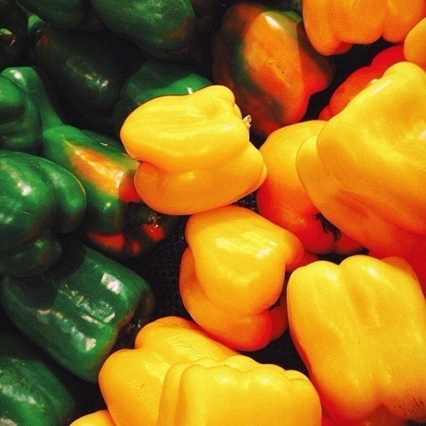 Yellow and Green Capsicums